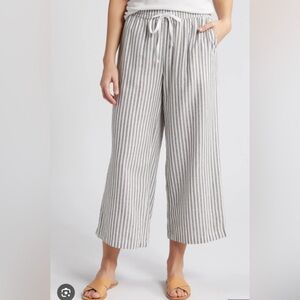 Caslon Stripe Tie Waist pant